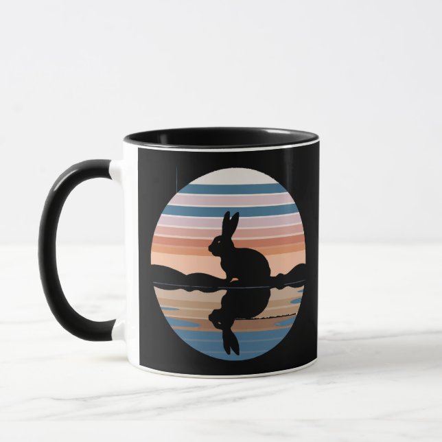 Rabbit Retro Sunset Tasse (Links)