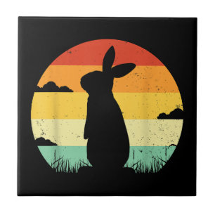 Rabbit Retro Vintager 80er Style Bunny Lover Fliese