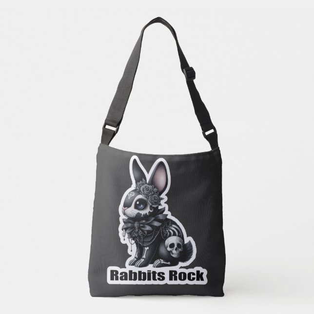 Rabbit Rock Large Tragetaschen Mit Langen Trägern (Vorderseite)