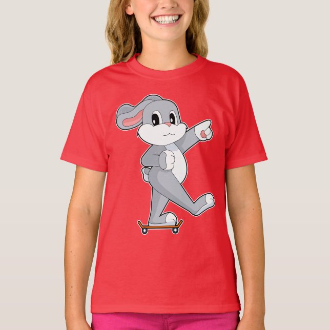 Rabbit Skater Skateboard T-Shirt (Vorderseite)