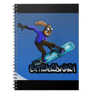 Rabbit Snowboarder Notizblock