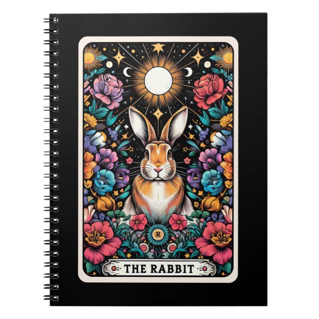 Rabbit Spirit Tarot Card Notebook Notizblock (Vorderseite)