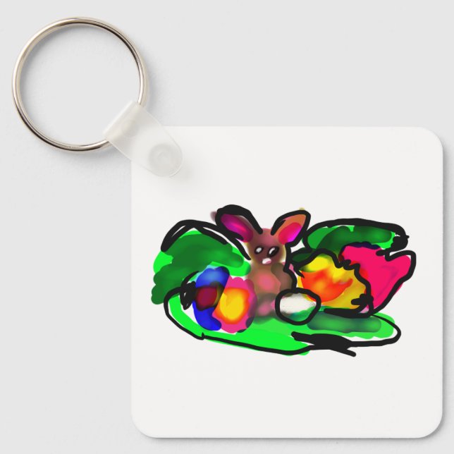 Rabbit spring love schlüsselanhänger (Vorderseite)