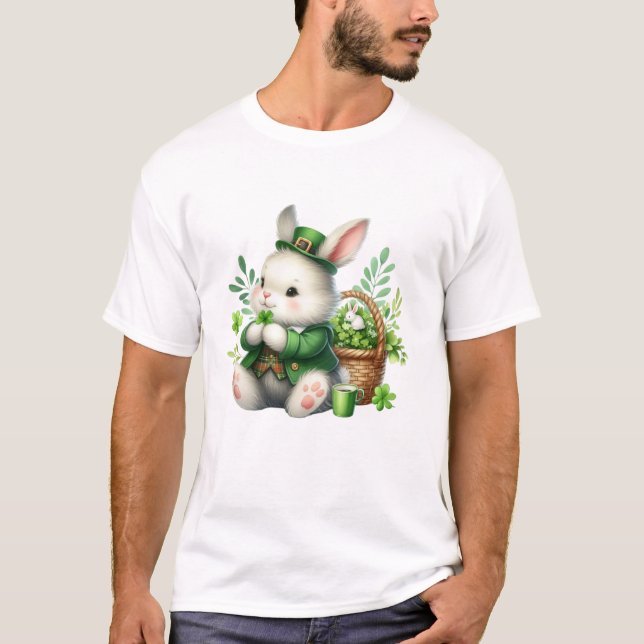 Rabbit St Patricks Day T-Shirt (Vorderseite)