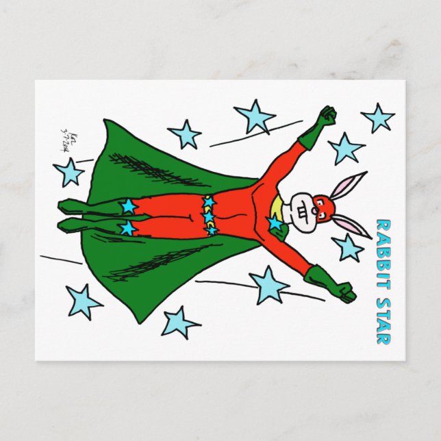 Rabbit Star Postkarte (Vorderseite)
