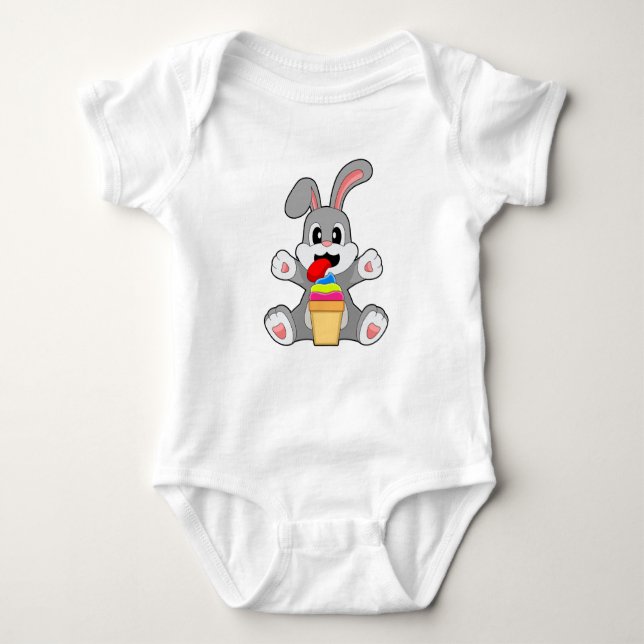 Rabbit Sundae Baby Strampler (Vorderseite)