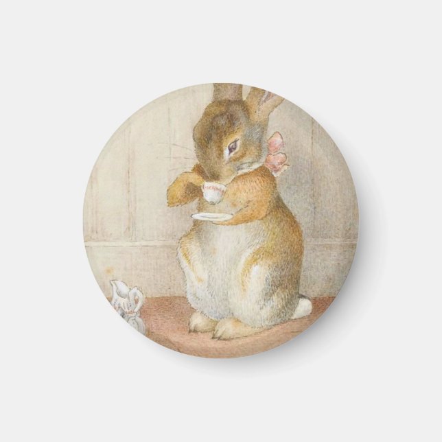 Rabbit Tee Party - Beatrix Potter Magnet (Vorne)