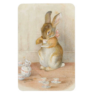 Rabbit Tee Party - Beatrix Potter Magnet
