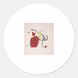 Rabbit Thatch Abstrakt Jeff Hankamer Artjunkhaus Runder Aufkleber