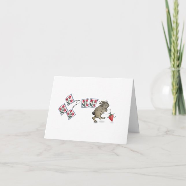 Rabbit-Urlaubskarte verlassen Feiertagskarte (Vorderseite)