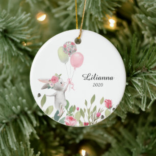 Rabbit Weihnachtsschmuck, Sonnenschein Keramik Ornament