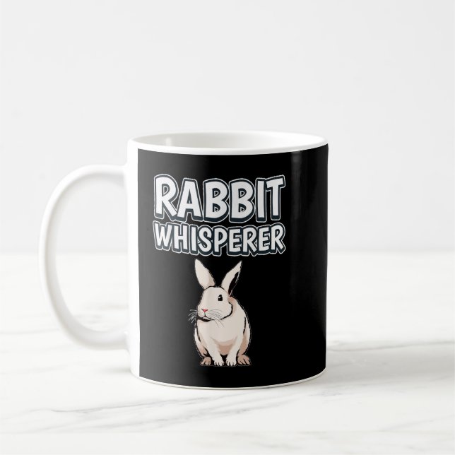 Rabbit Whisperer Funny Quote Rabbits Kaffeetasse (Links)