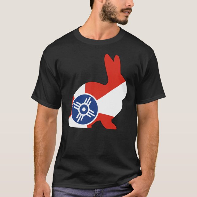 Rabbit Wichita Flag Klassischer T - Shirt (Vorderseite)
