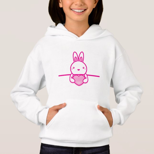 Rabbit_with_a_heart Hoodie (Vorderseite)