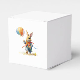  RABBIT WITH BALLOONS Throw Pillow Favor Boxes Geschenkschachtel