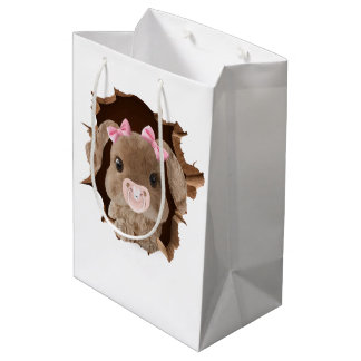 Rabbit with pracible mittlere geschenktüte