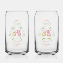 Rabbit Wreath Soda Glass