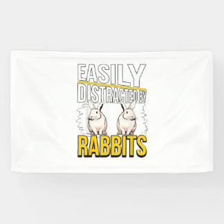 Rabbit Zitat leicht von Kaninchen abgelenkt Banner