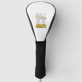 Rabbit Zitat leicht von Kaninchen abgelenkt Golf Headcover