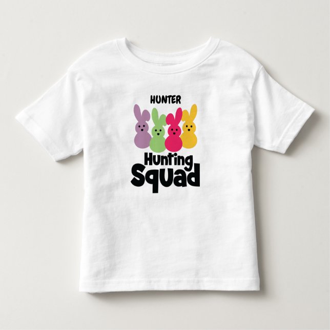 "RABBITS JUNTING SQUAD" PERSONALISIERT KLEINKIND T-SHIRT (Vorderseite)