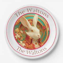 Rabbit's Royal Dress Code Paper Plate Pappteller