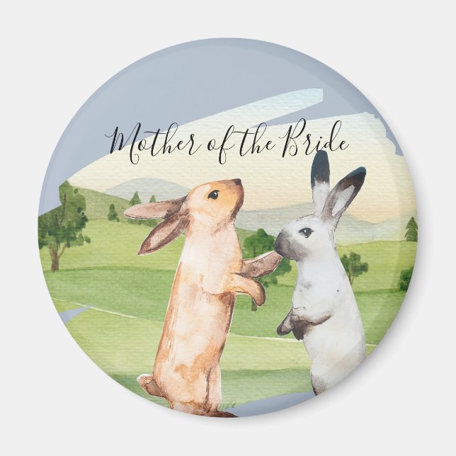 Rabbits Wedple Country Garden Magnet (Vorne)