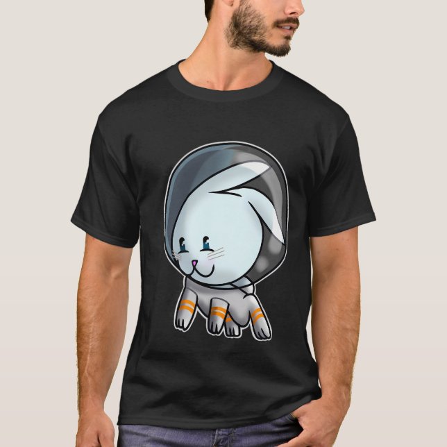 Rabbitstronaut - Rabbit Astronaut Pink T-Shirt (Vorderseite)