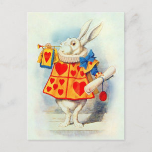 Rabbitt Alice Wonderland - Postkarte / Einladung