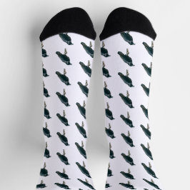 Rabe auf einem Ast Socken