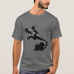Rabe, der den Victrola-T - Shirt spielt