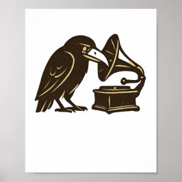 Rabe Gramophon Vintage Musik Kunst Poster