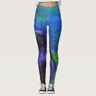 Rabe mit eine Haltungs-Leggings Leggings