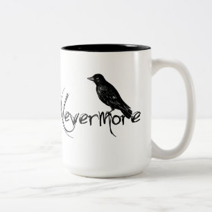 Rabe nie wieder Halloween Edgar Allen Poe Zweifarbige Tasse