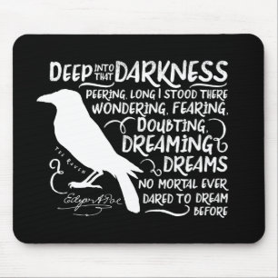 Rabe (tief in diese Dunkelheit) durch Edgar Allan Mousepad