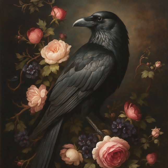 Rabe unter Rosen Seidenpapier (Von Creator hochgeladen)