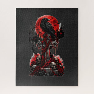 Rabe & Verlassener Friedhof Puzzle
