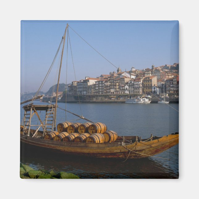 Rabelo Boats, Porto, Portugal Magnet (Vorne)