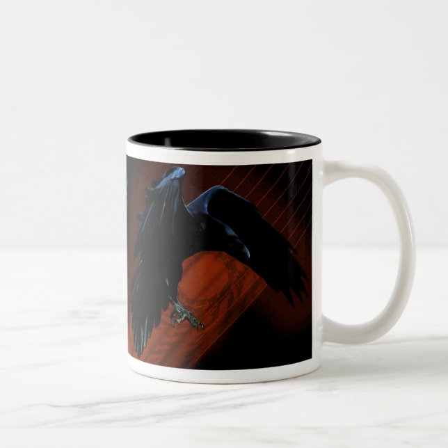 Raben-Abfall II Zweifarbige Tasse (Rechts)
