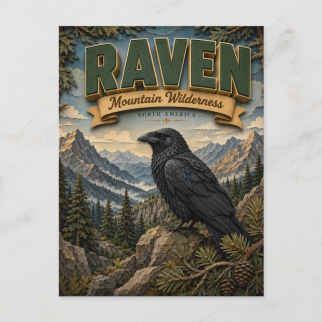Raben-Berg-Wilderness POPCUT Postkarte (Vorderseite)