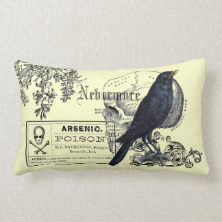 Raben-Collage Edgar Allen Poe Lendenkissen