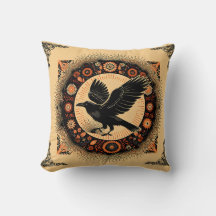Raben-Dunkle-Akademie-Mandala-Kreis-Boho-Gotisch