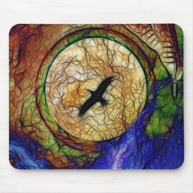 Raben-Falke Mousepad (Vorne)