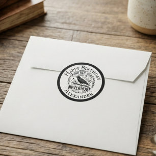 Raben-Gothic-Botanik-Kreis Runder Aufkleber