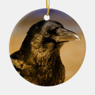 Raben-Krähen-gotische Fantasie-Schwarz-Vogel-Natur Keramik Ornament
