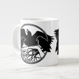 Raben Kunstbecher Wilder Vogel Kaffeebecher Raben Jumbo-Tasse