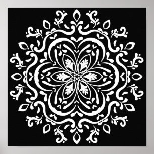 Raben-Mandala Poster