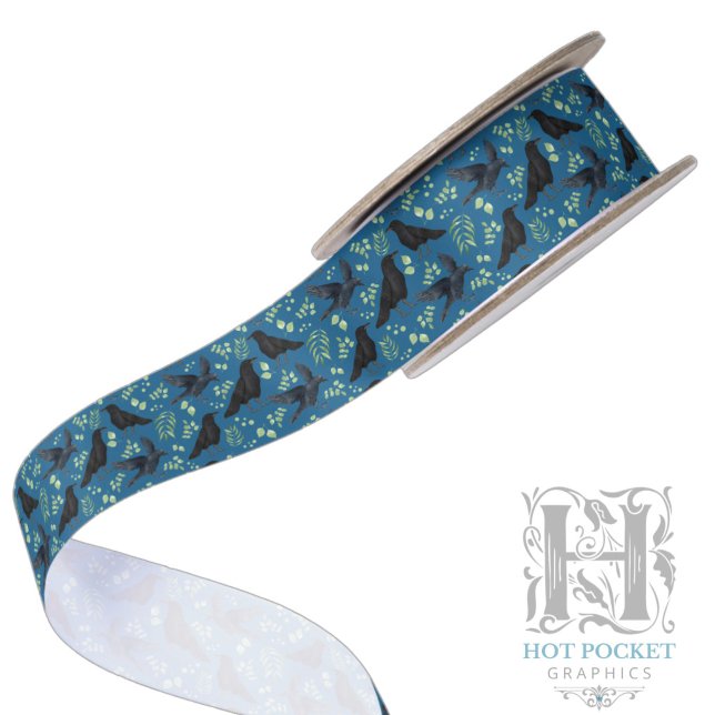 Raben-Satinband in Blau Satinband (Von Creator hochgeladen)