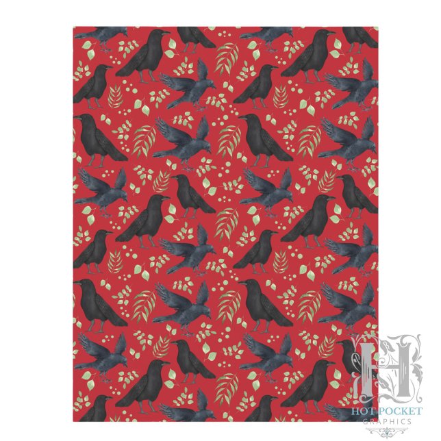 Raben Scrapbook Papier in Rot (Von Creator hochgeladen)