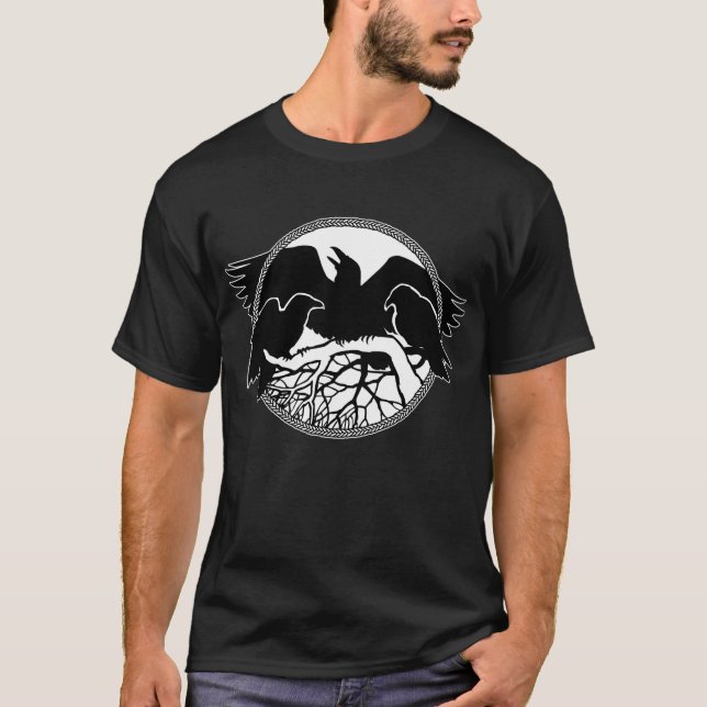 Raben-Shirts Raven coolen Krähen-Vogel-Kunst-T - T-Shirt (Vorderseite)