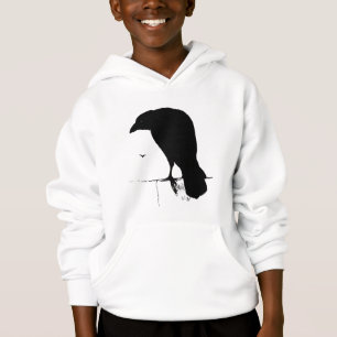 Raben-Silhouette - Vintage-Goth-Raben und Krähen Hoodie